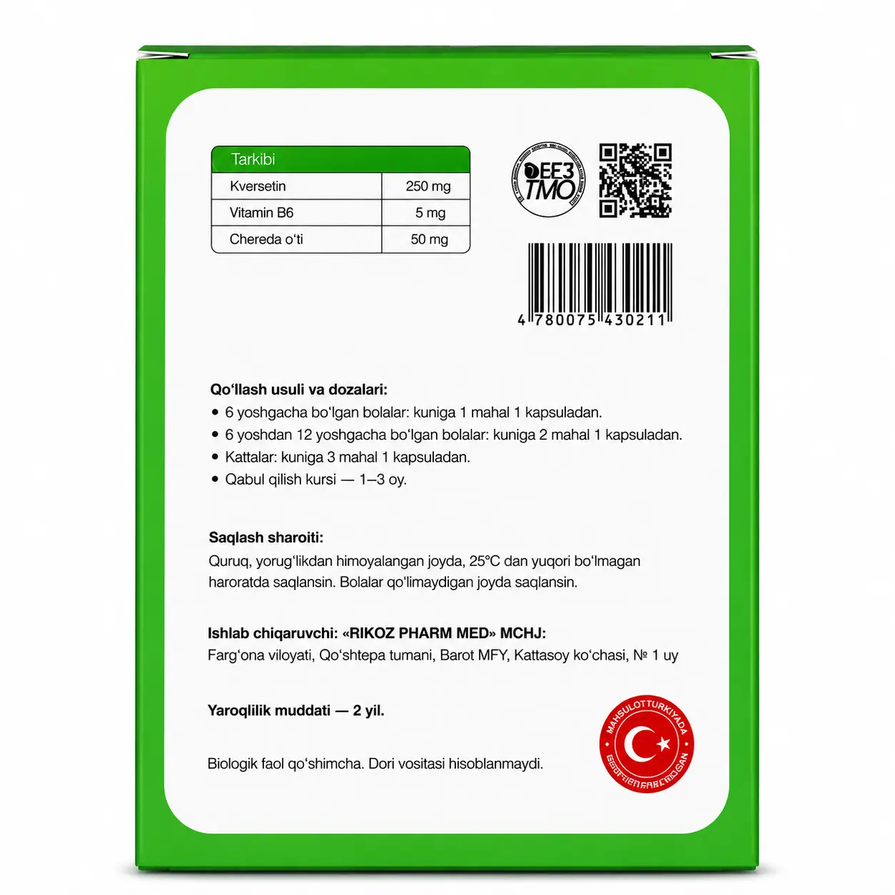 Allergorik kapsulalar N12 — mavsumda yengil nafas 3